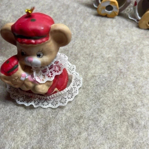 JASCO Caring Critters CHIMERS Porcelain Bell Vintage Christmas Ornament Lot of 4 - Picture 8 of 13